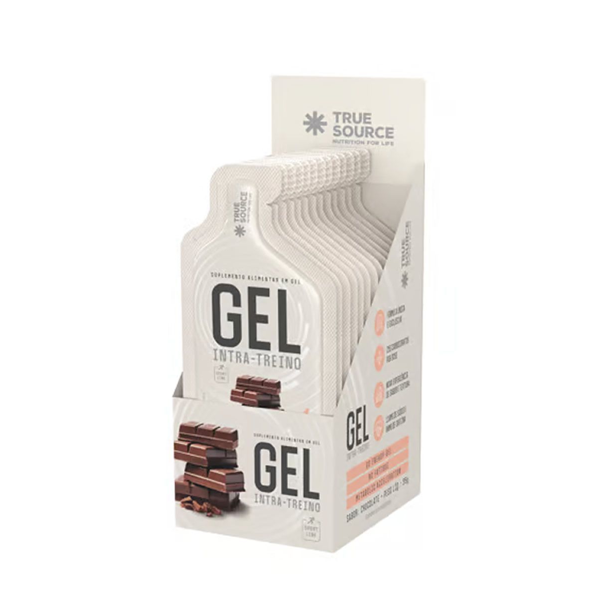 Gel Intra Treino - 10 Sach�s 35g Chocolate - True Source