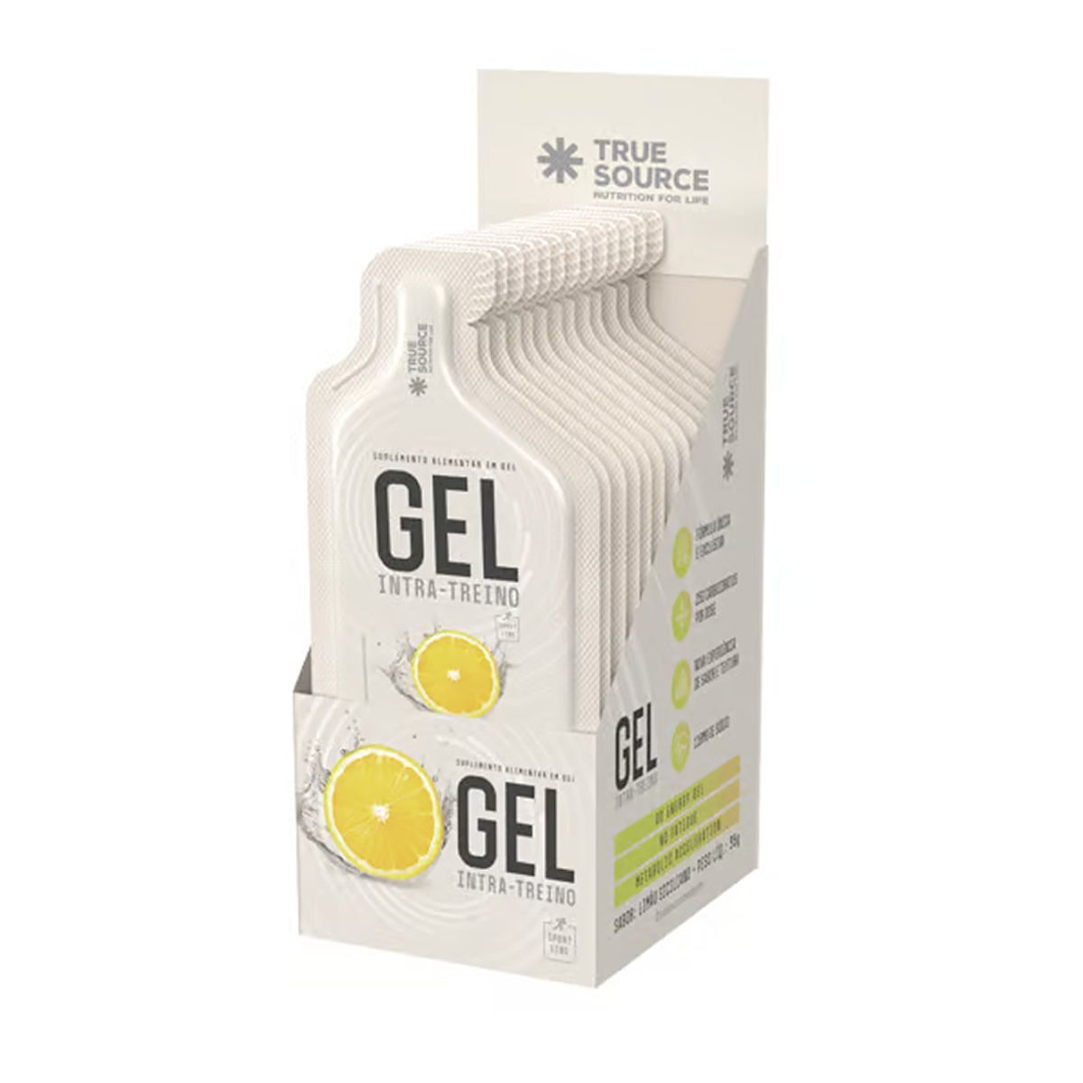 Gel Intra Treino - 10 Sach�s 35g Lim�o Siciliano - True Source