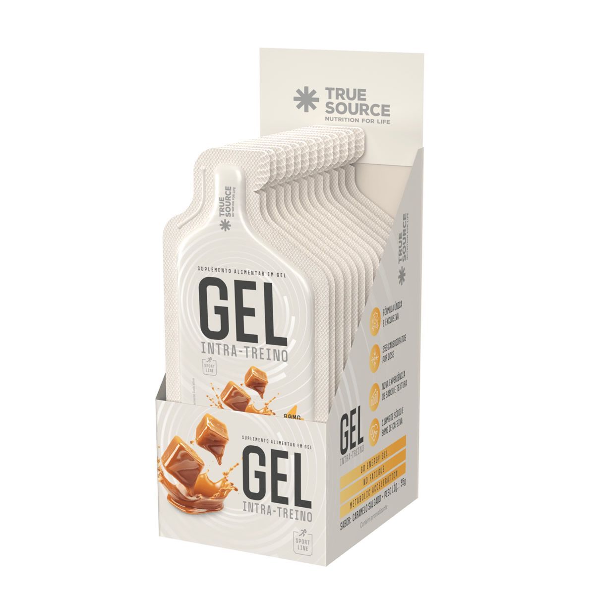 Gel Intra Treino - 10 Sach�s 35g Caramelo Salgado - True Source