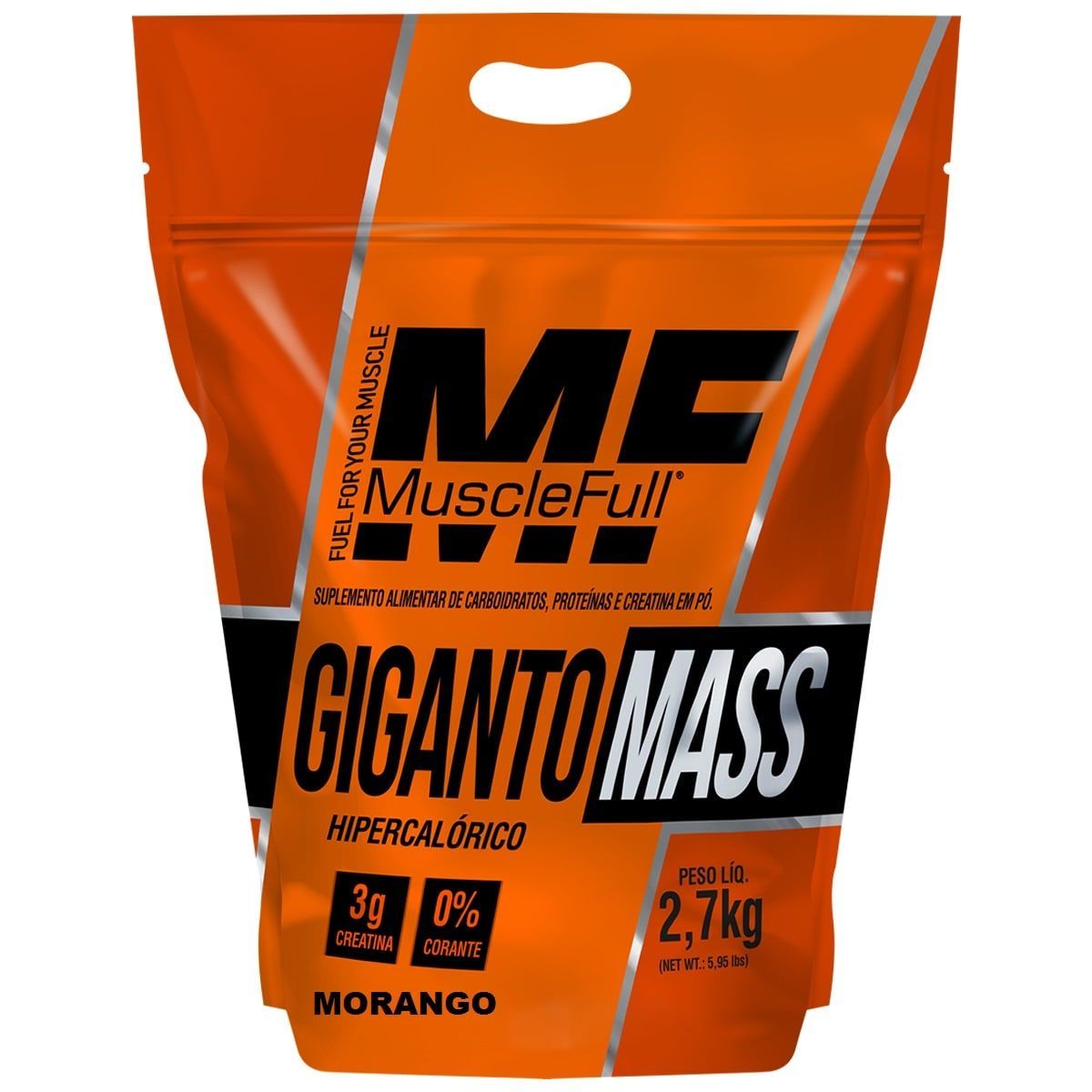 Giganto Mass - 2700g Refil Morango - MuscleFull
