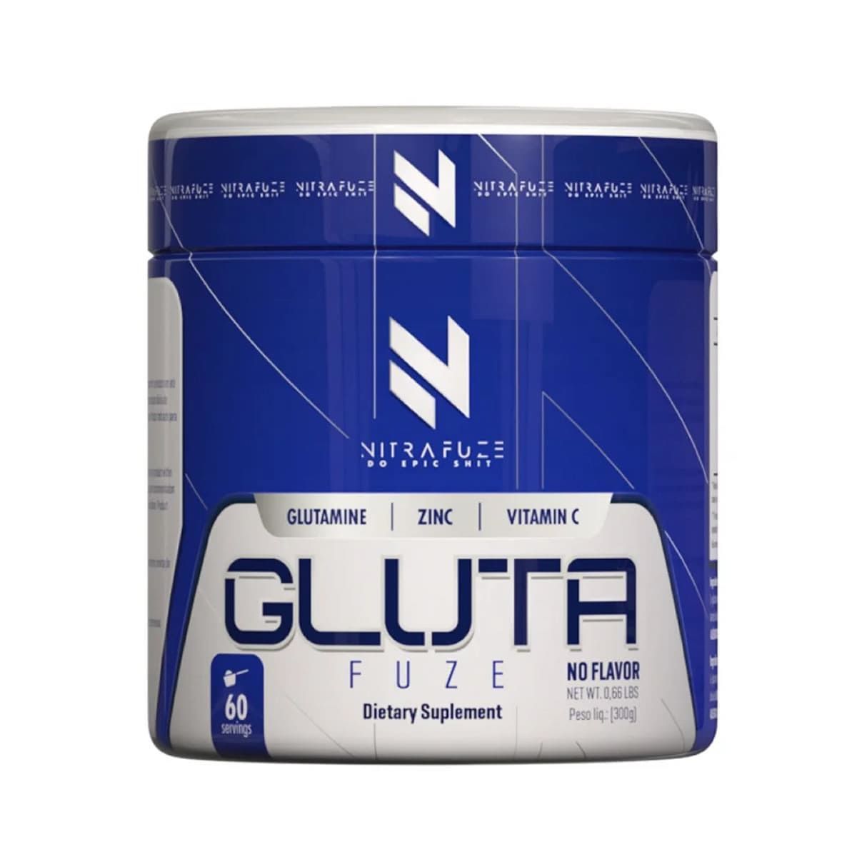 Gluta Fuze - 300g Sem Sabor -  NitraFuze*** Data Venc. 30/10/2025