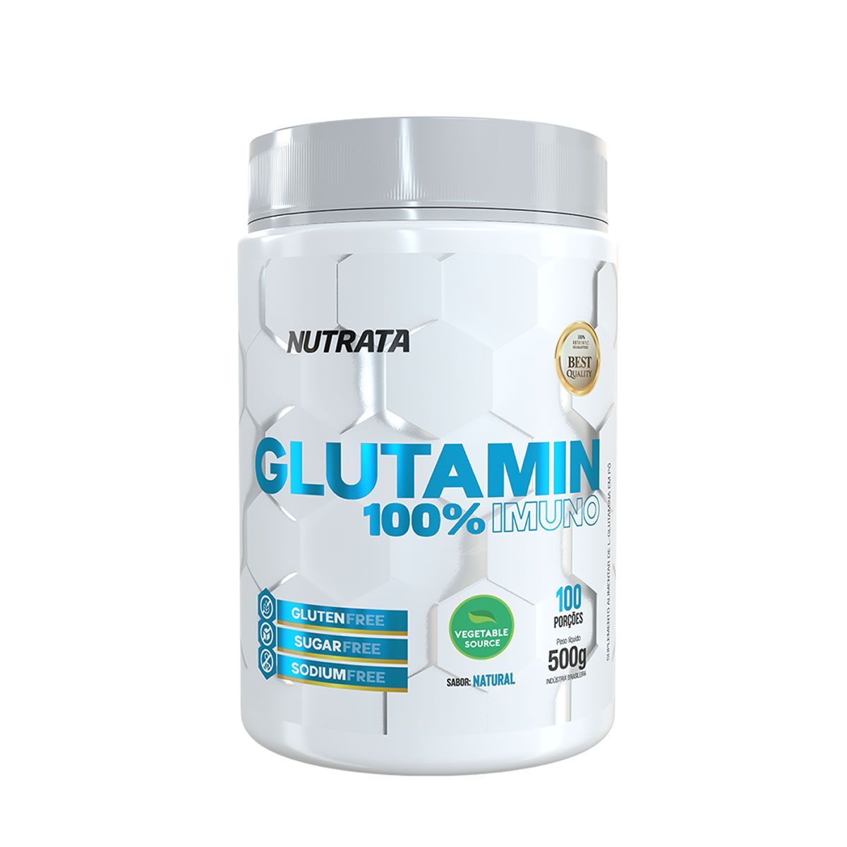 Glutamin 100% Imuno - 500g Natural  - Nutrata*** Data Venc. 28/02/2023