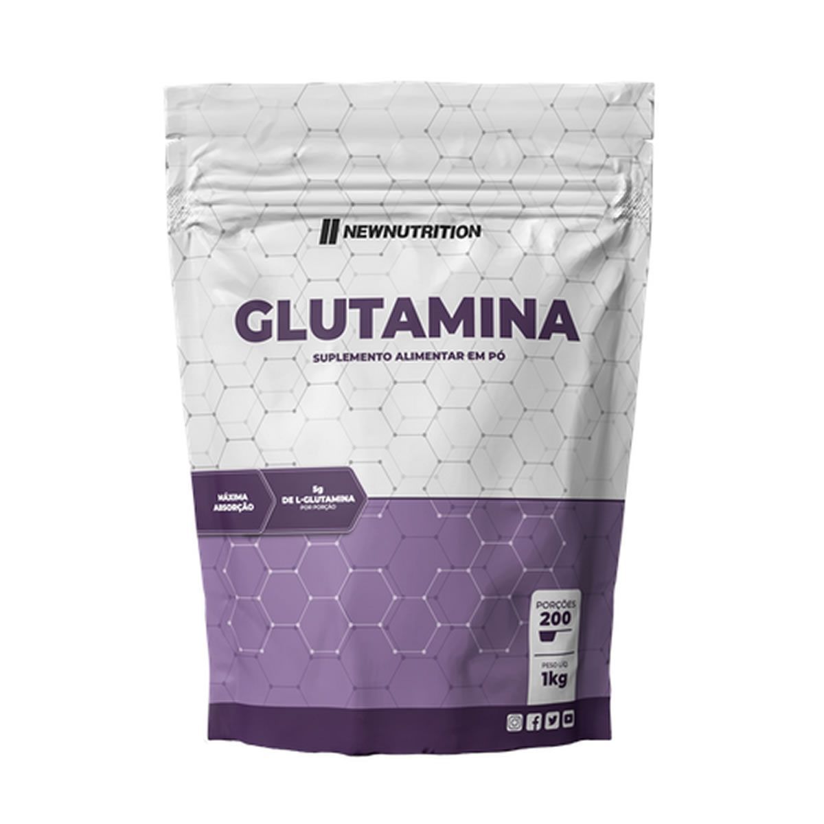 Glutamina - 1000g Sem Sabor - NewNutrition