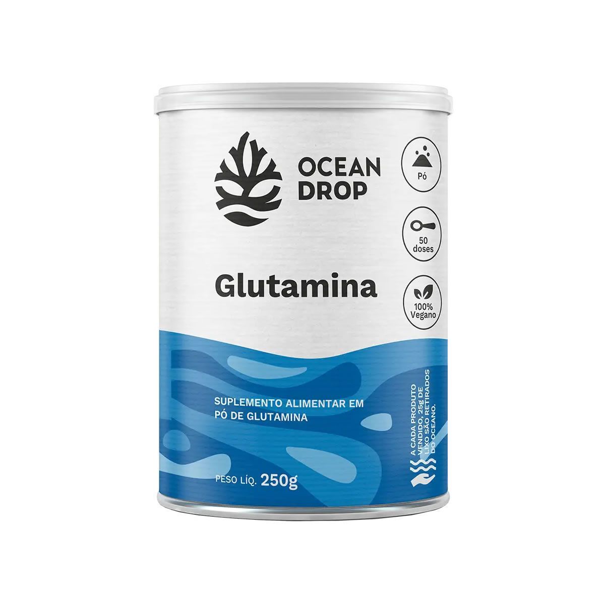 Glutamina em P� - 250g Neutro - Ocean Drop