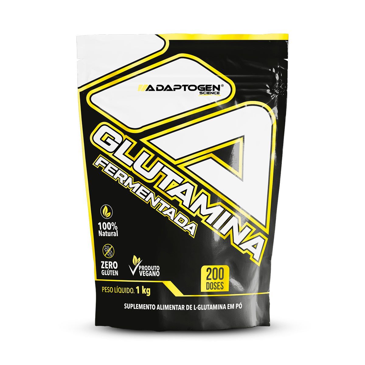 Glutamina Fermentada Micronizada - 1000g Natural - Adaptogen