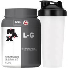 Glutamina L-G - 600g + Coqueteleira 600ml Preta - Max Titanium