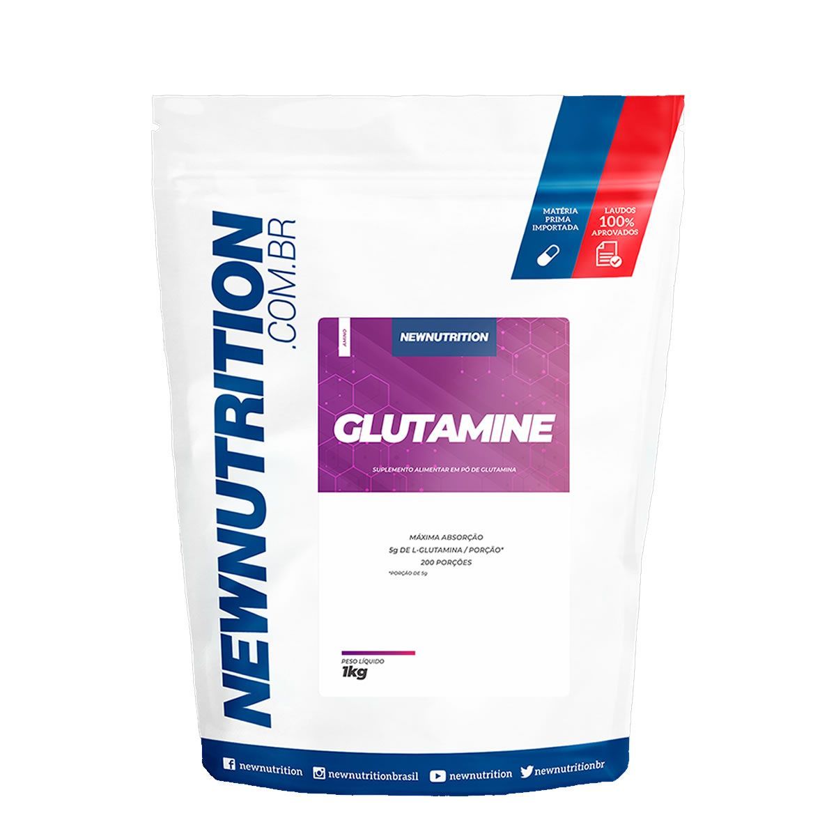 Glutamine - 1000g Sem Sabor - NewNutrition*** Data Venc. 30/08/2026 A.E