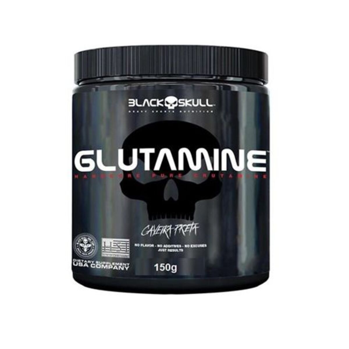 Glutamine - 150g Sem Sabor - Black Skull