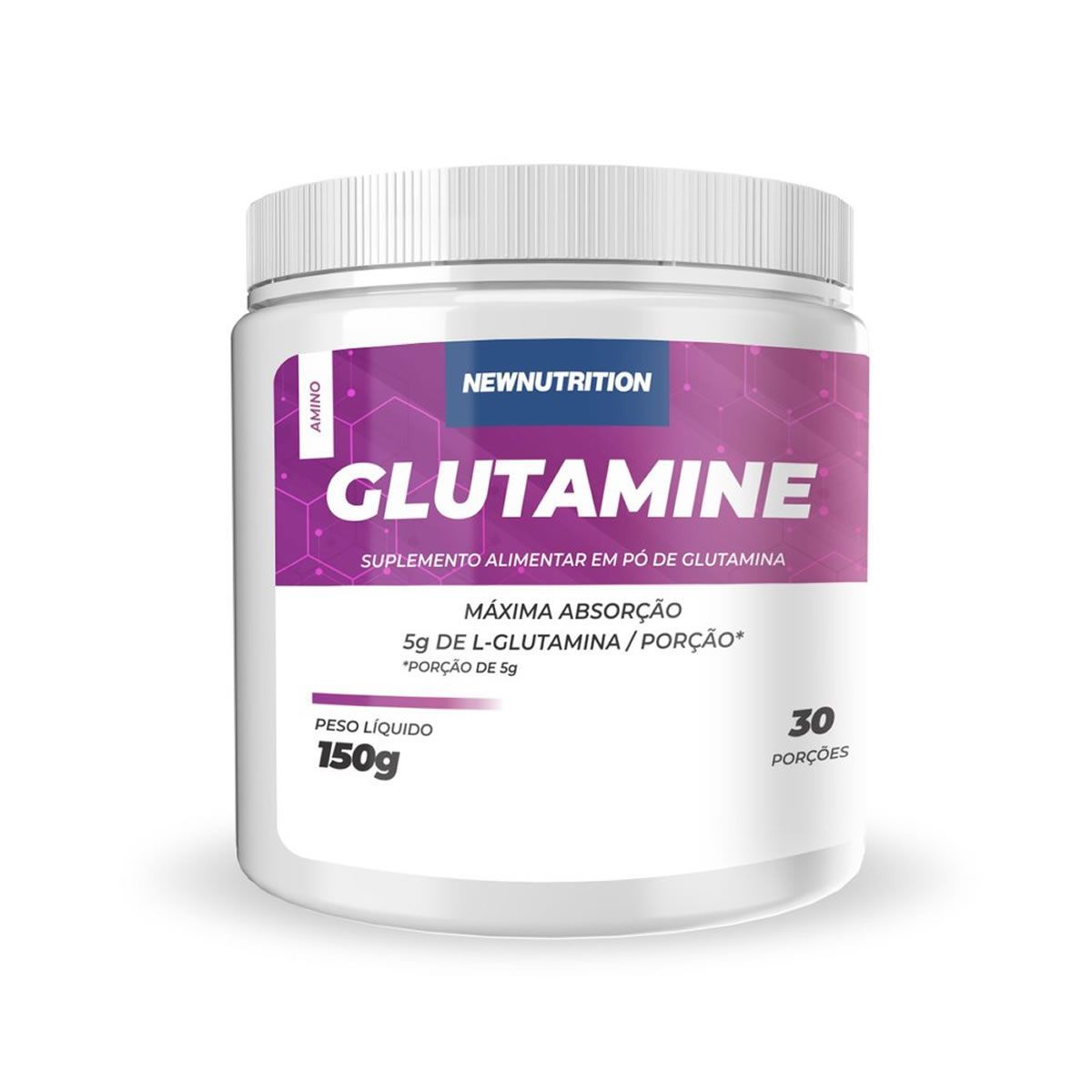 Glutamine - 150g Sem Sabor - NewNutrition*** Data Venc. 30/05/2024