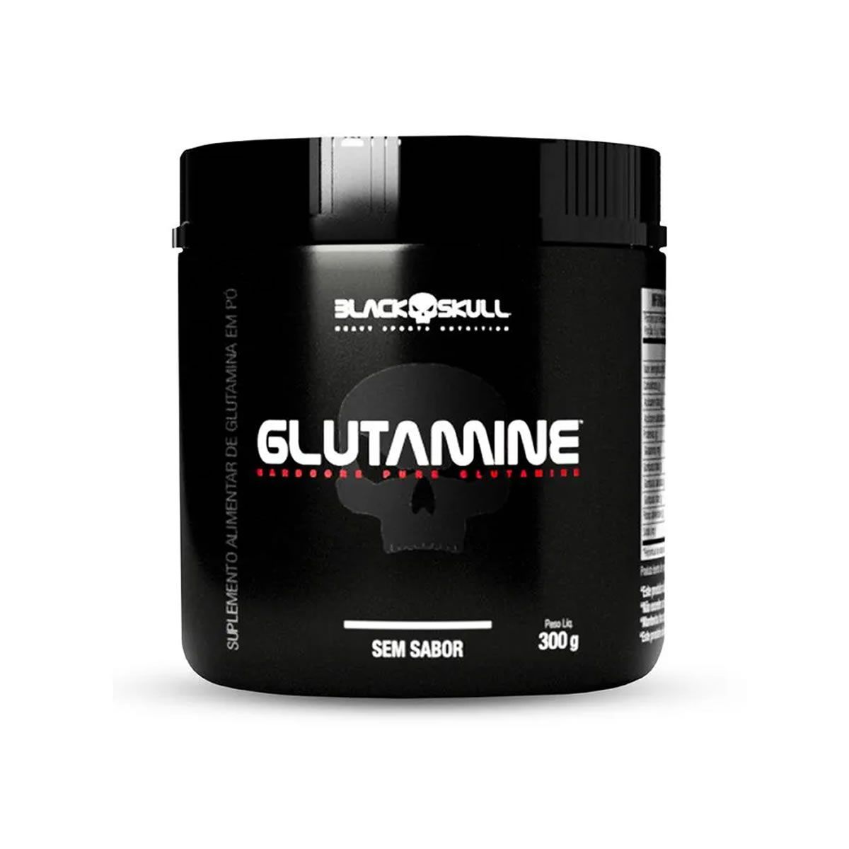 Glutamine - 300g Sem Sabor - Black Skull