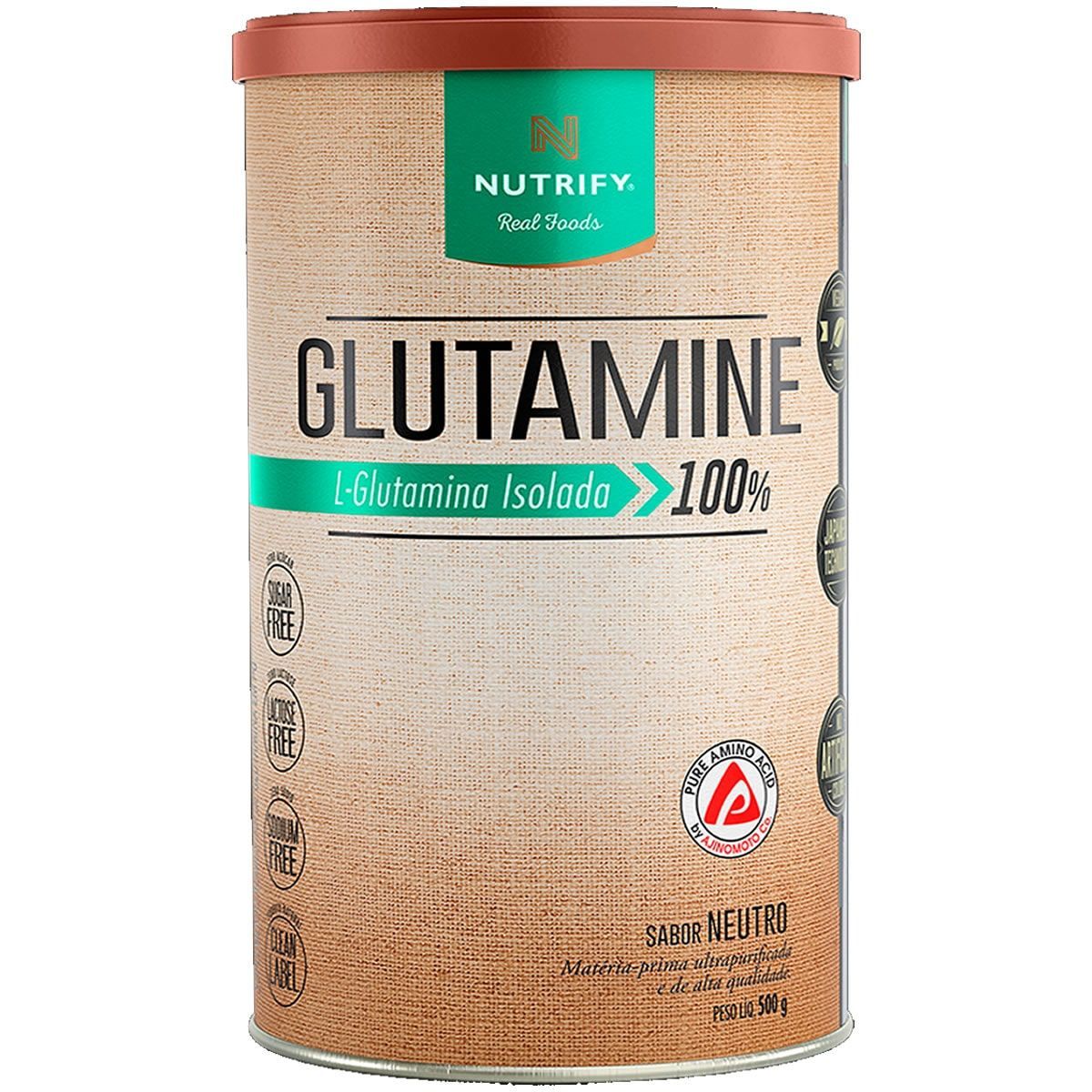 Glutamine Isolada Vegan - 500g Neutro - Nutrify*** Data Venc. 23/02/2023