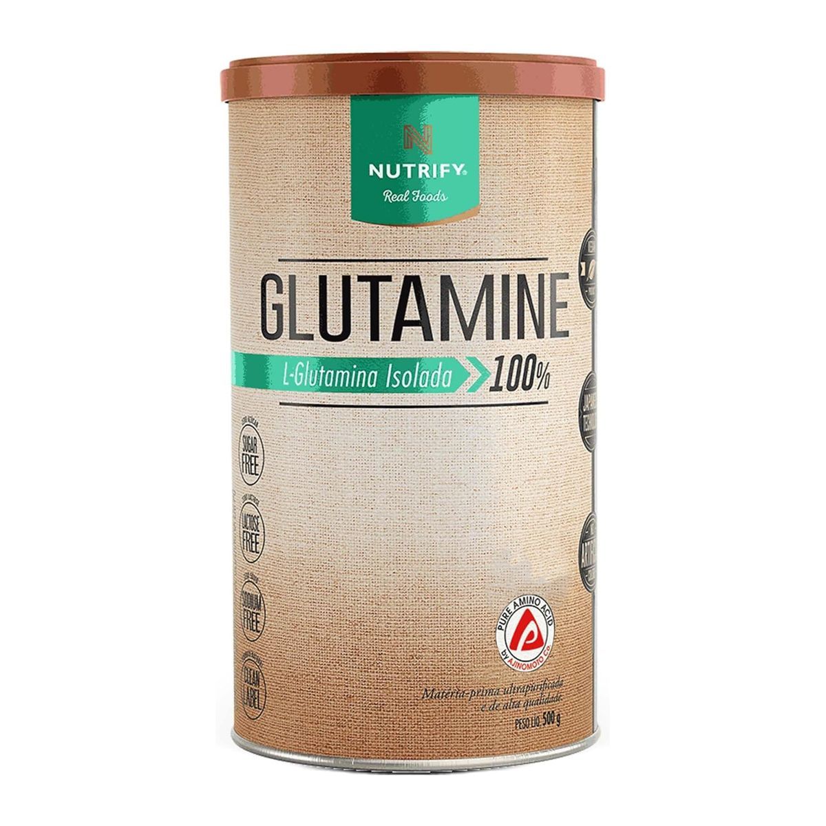 Glutamine Isolada Vegan - 500g Neutro - Nutrify