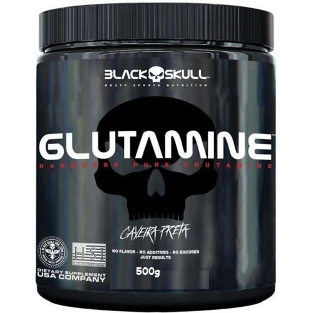 Glutamine - Sem Sabor 500g - Black Skull