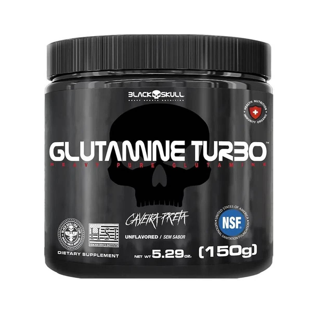Glutamine Turbo - 150g Sem Sabor - Black Skull