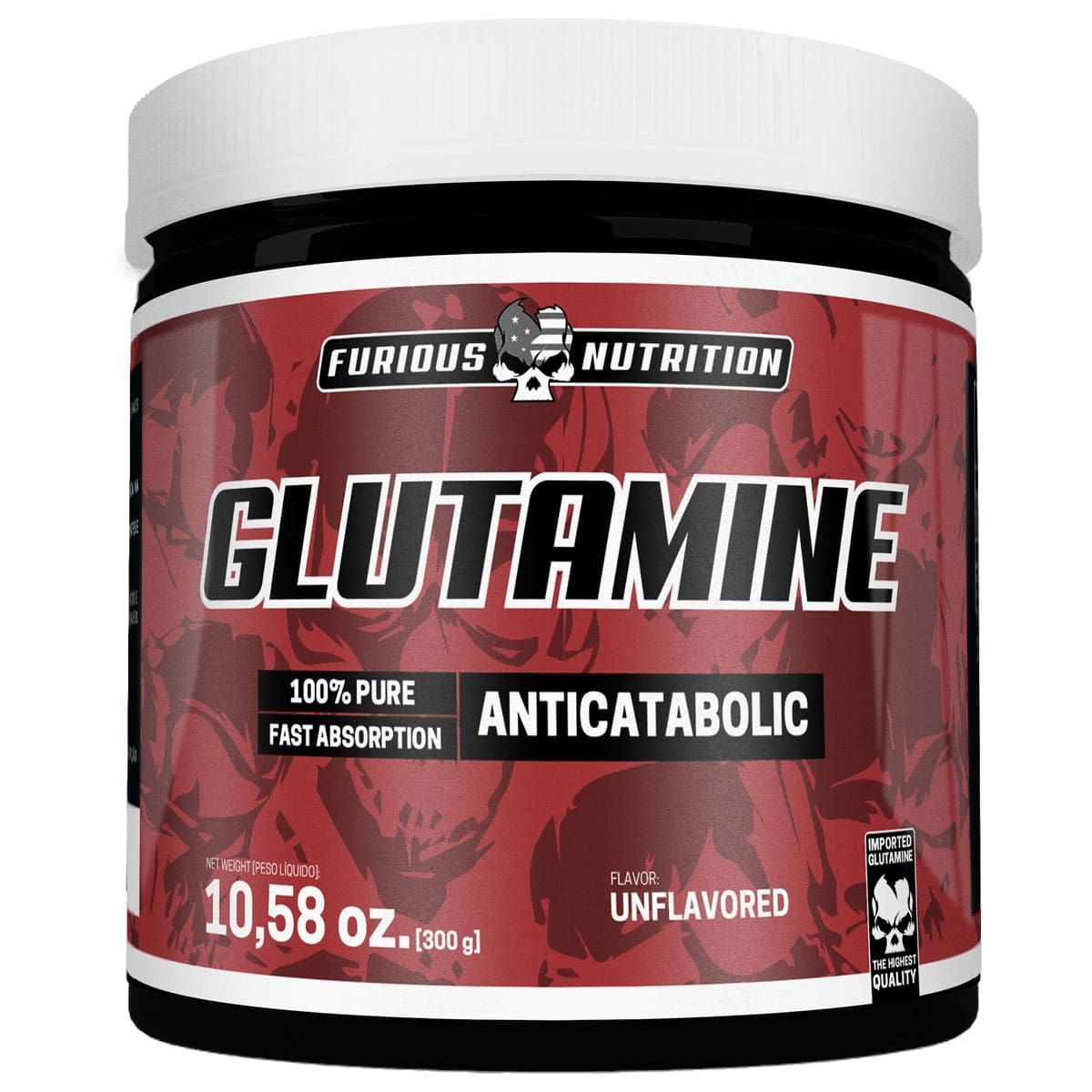 Glutamine Ultra Force - 300g Sem Sabor - Furious Nutrition
