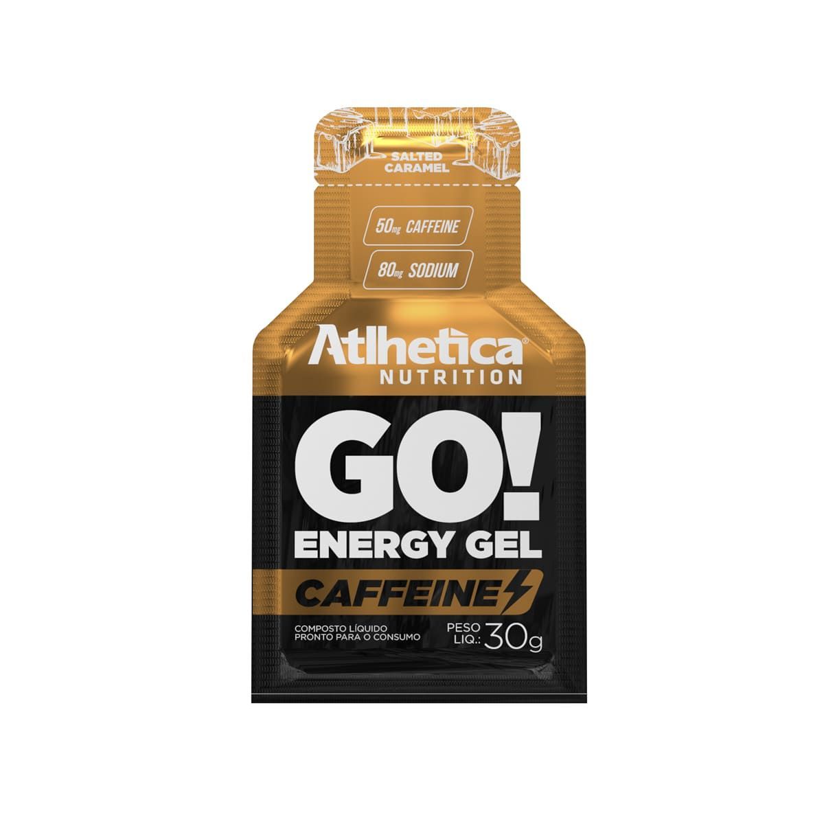 Go Energy Gel Caffeine - 1 Sach� 30g Caramelo Salgado - Atlhetica Nutrition
