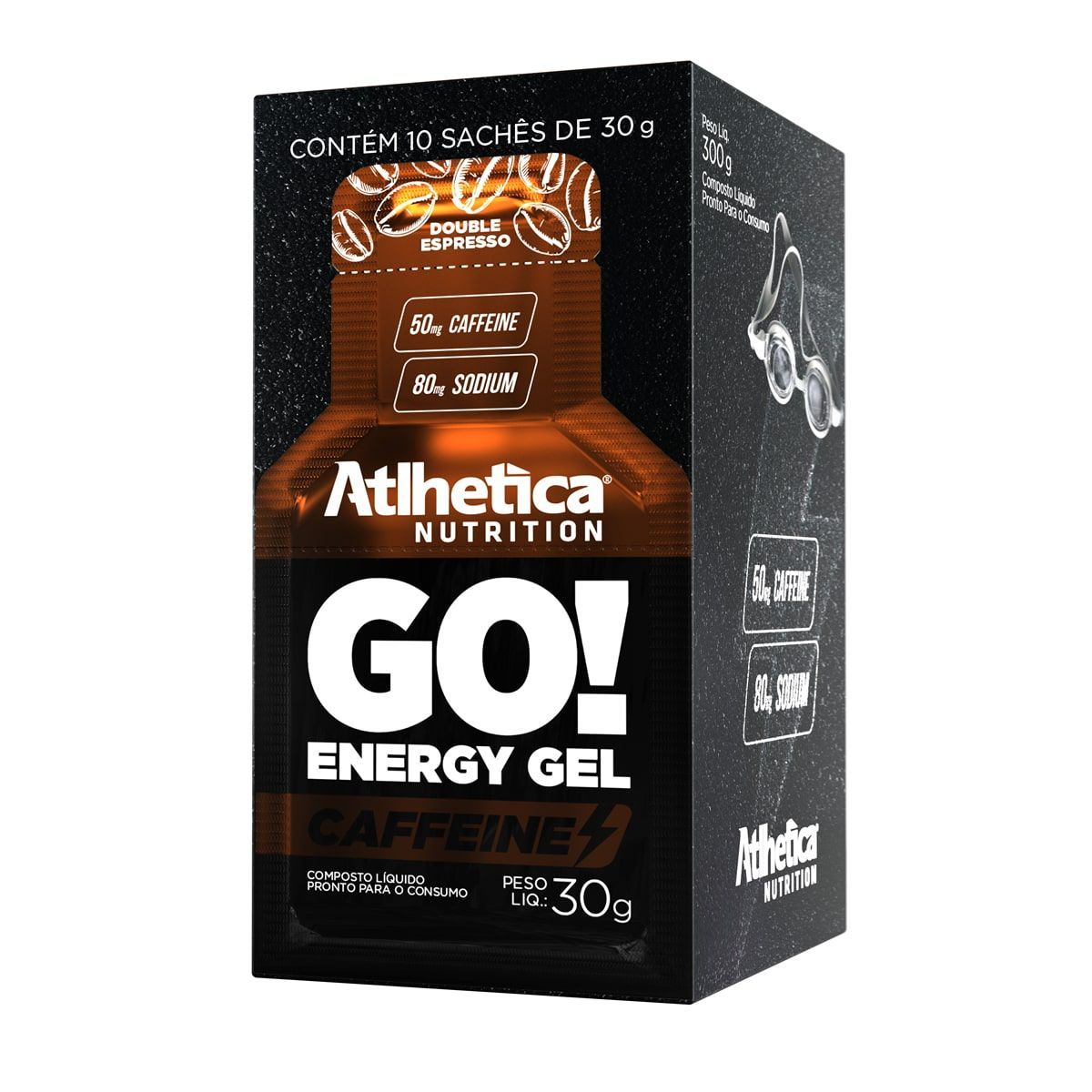 Go Energy Gel Caffeine - 10 Sach�s 30g Double Espresso - Atlhetica Nutrition