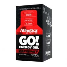 Go Energy Gel Caffeine - 10 Sach�s 30g Morango com Lim�o - Atlhetica Nutrition