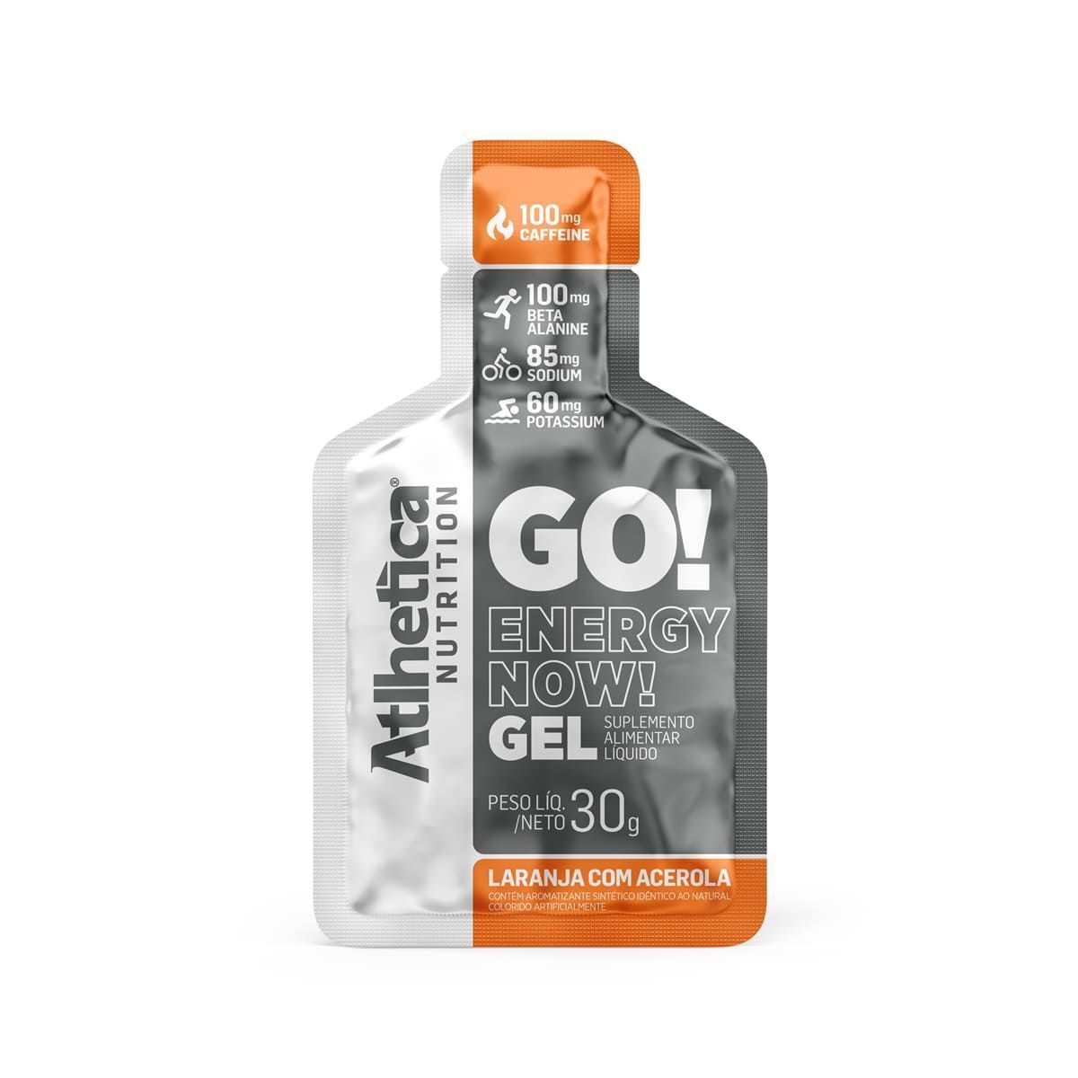 Go! Energy Now Gel - 1 Sach� de 30g Laranja Com Acerola - Atlhetica Nutrition