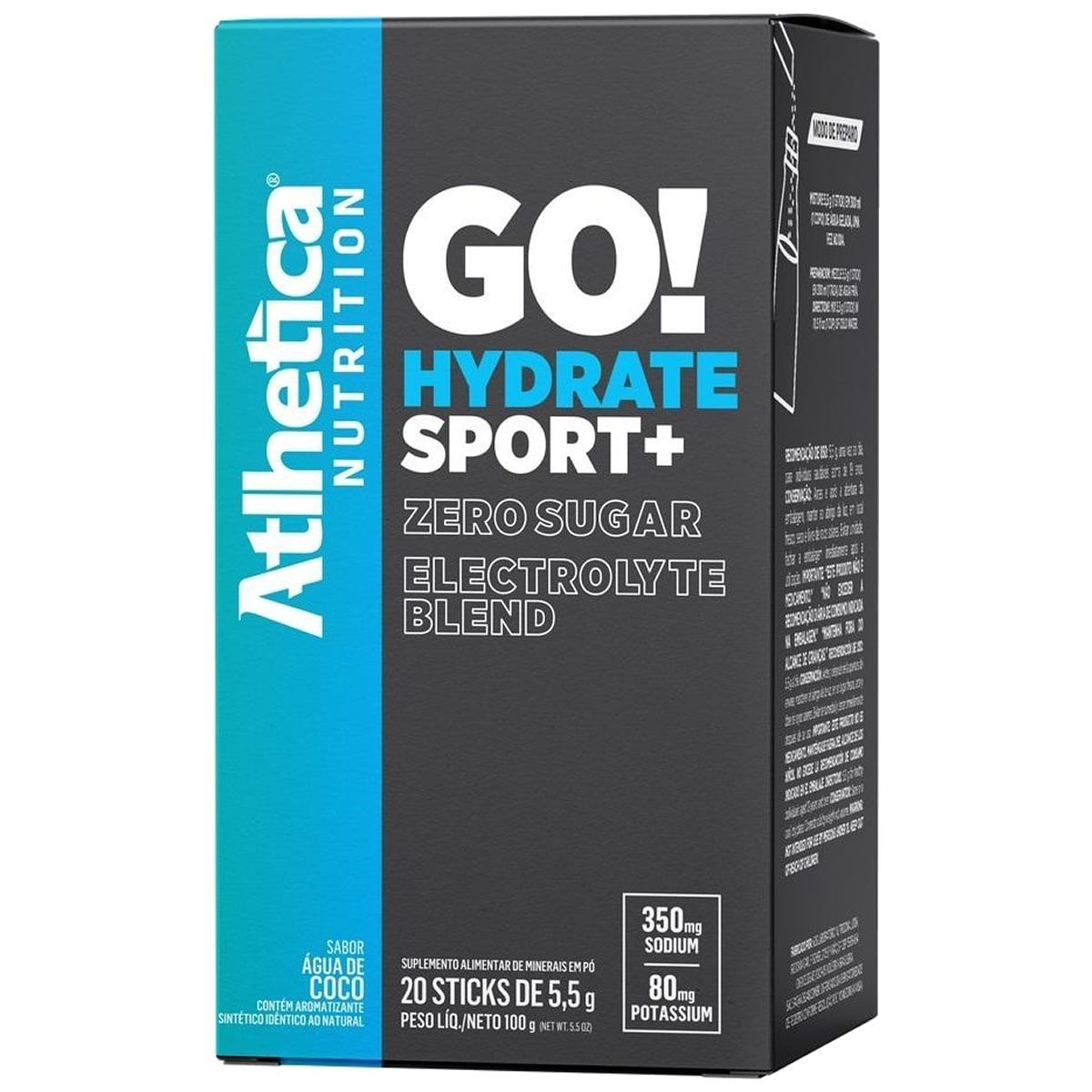 Go! Hydrate Sport+ - 20 Sach�s de 5,5g �gua de Coco -  Atlhetica Nutrition