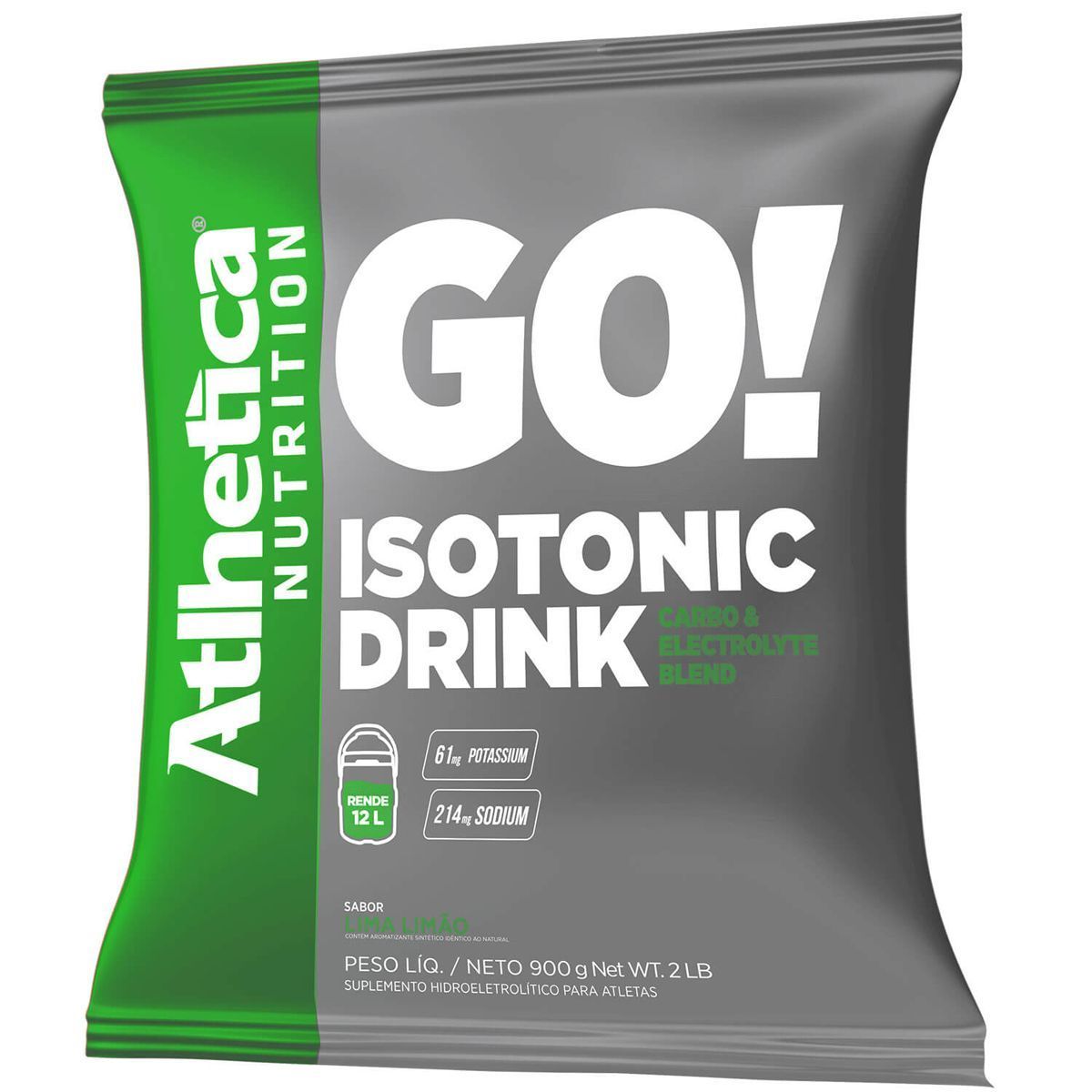 Go Isotonic Drink - 900g Refil Lima Lim�o - Atlhetica Nutrition*** ESTOURADO *** Data Venc. 31/08/2022