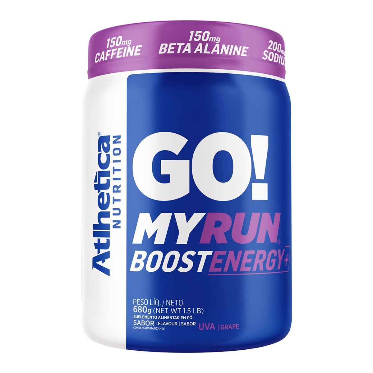Go! My Run Boost Energy+ - 680g Uva - Atlhetica Nutrition