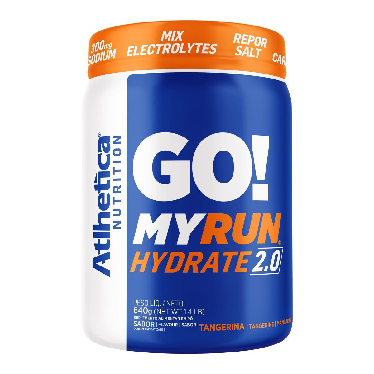Go! My Run Hydrate 2.0 - 640g Tangerina - Atlhetica Nutrition
