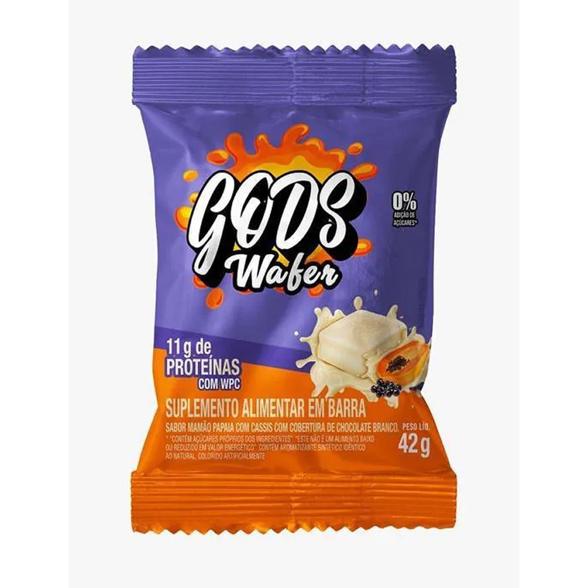 Gods Wafer  - 1 Unidade de 42g Papaya com Cassis - Canibal