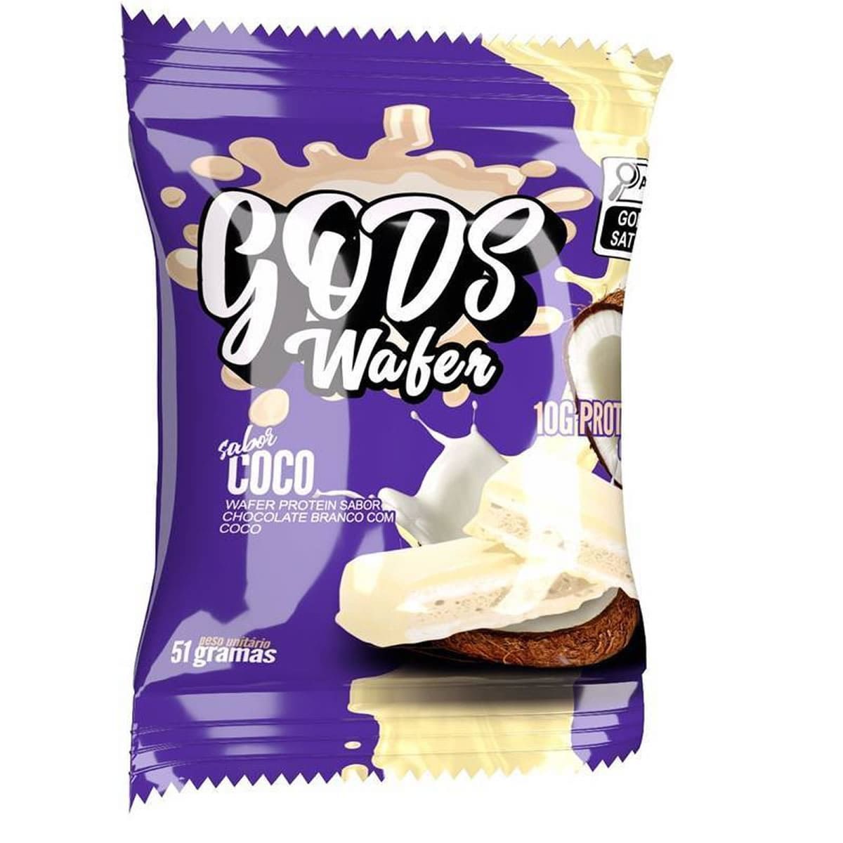 Gods Wafer  - 1 Unidade de 51g Coco - Canibal