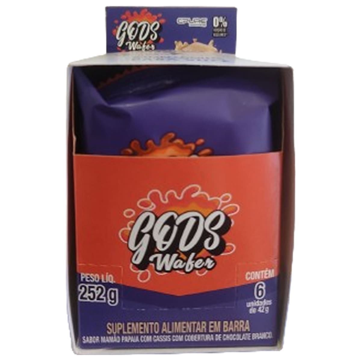 Gods Wafer  - 6 Unidades de 42g Papaya com Cassis - Canibal