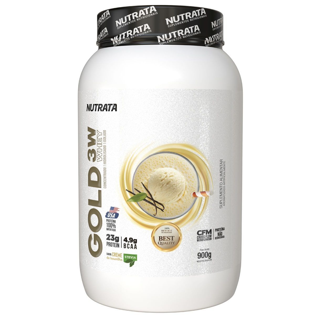 Gold Whey 3W - 900g Creme De Baunilha - Nutrata