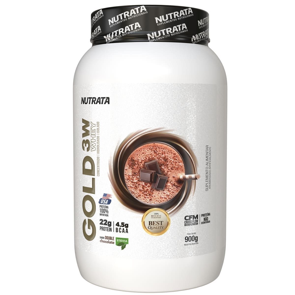 Gold Whey 3W - 900g Double Chocolate - Nutrata