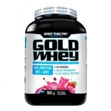 Gold Whey - 900g Milk Shake de Morango - Body Nutry