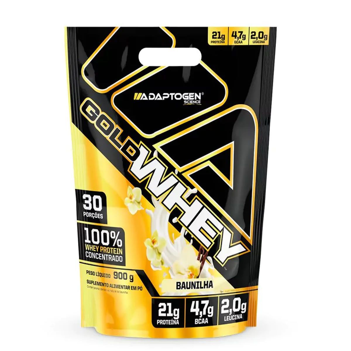 Gold Whey - 900g Refil Baunilha - Adaptogen