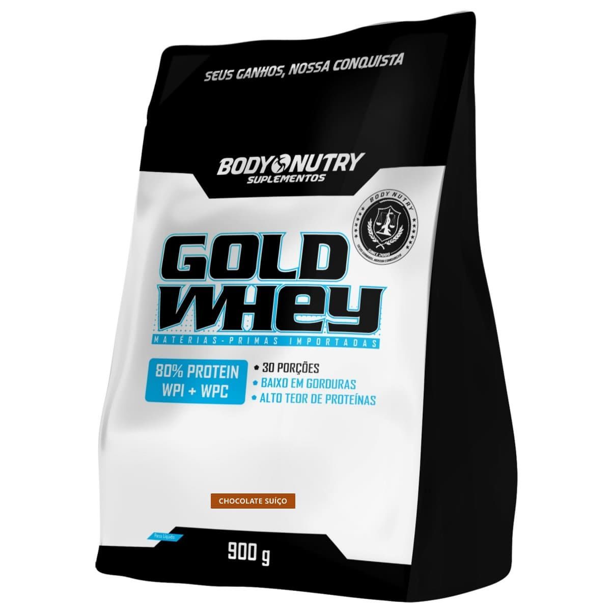 Gold Whey - 900g Refil Chocolate Sui�o - Body Nutry*** Data Venc. 18/03/2024
