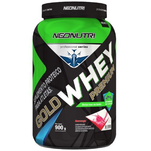 Gold Whey Premium - 900g Morango - NeoNutri