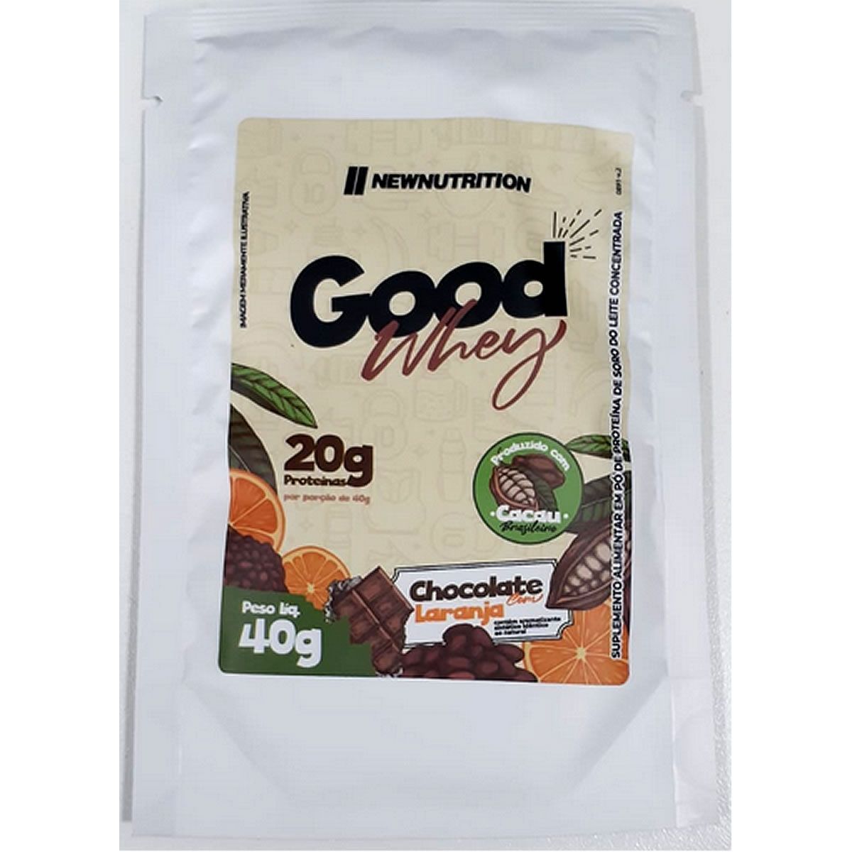 Good Whey - 1 Sach� 40g Chocolate com Laranja - NewNutrition