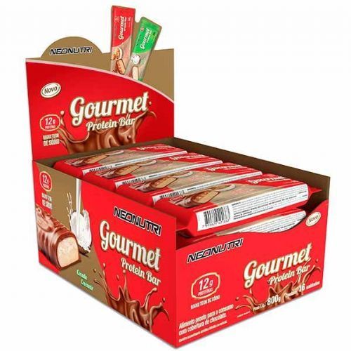 Gourmet Protein Bar - 16 Barras  50g Amendoim D.Leite - NeoNutri