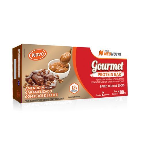 Gourmet Protein Bar - 2 Barras 50g Amendoim D.Leite - NeoNutri