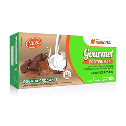 Gourmet Protein Bar - 2 Barras 50g Cocada Crocante - NeoNutri