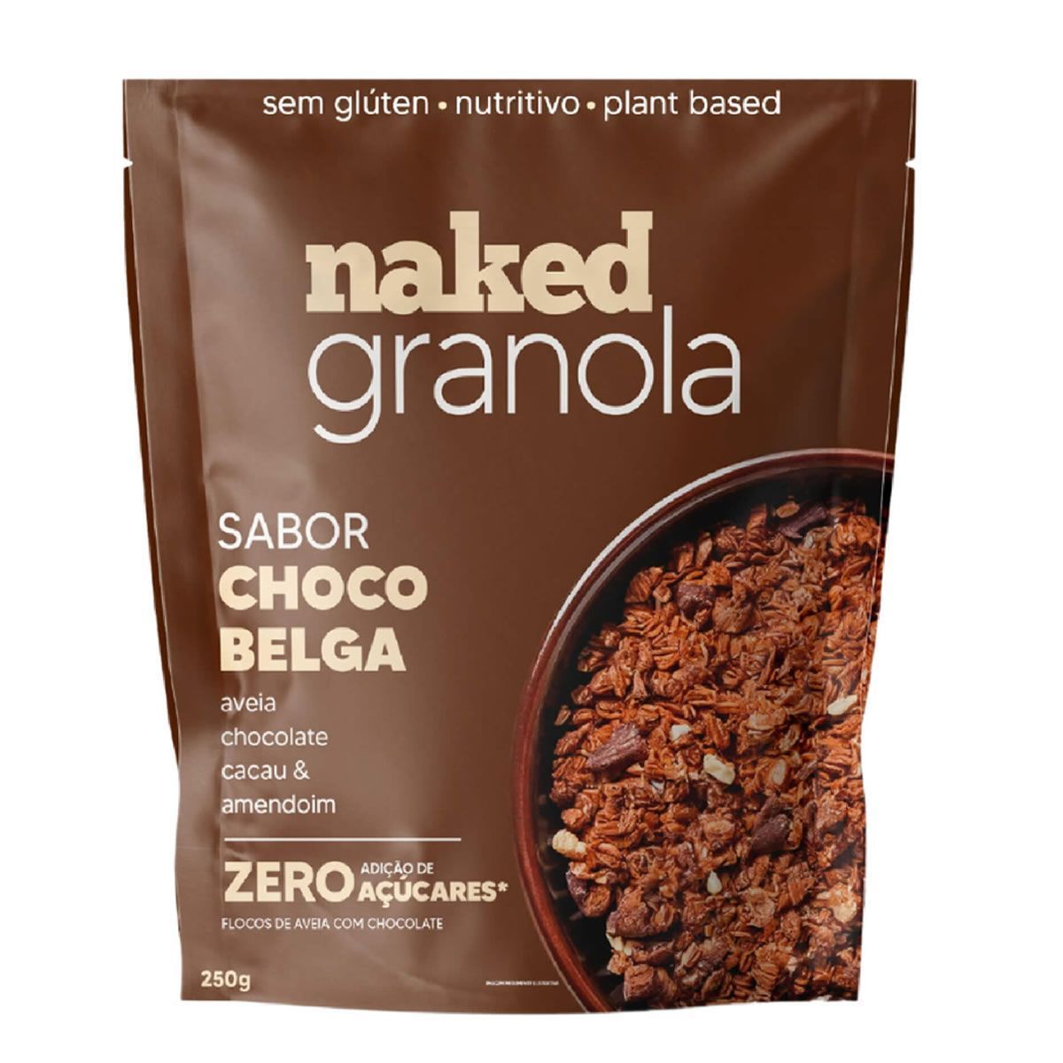 Granola Naked -250g Choco Belga e Aveia - Naked*** Data Venc. 30/12/2025