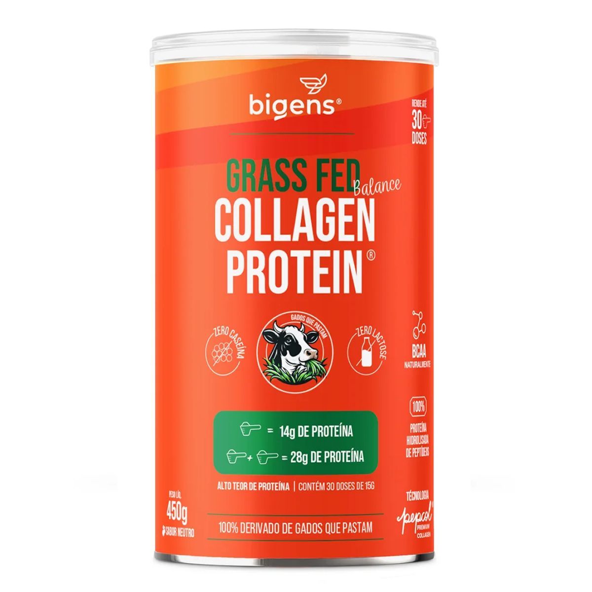 Grass Fed Balance Collagen Protein - 450g Neutro - Bigens