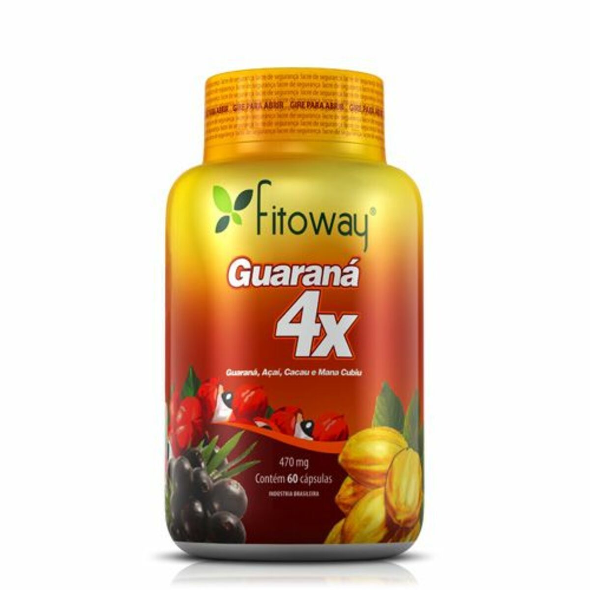 Guarana 4X - 60 C�psulas - Fitoway