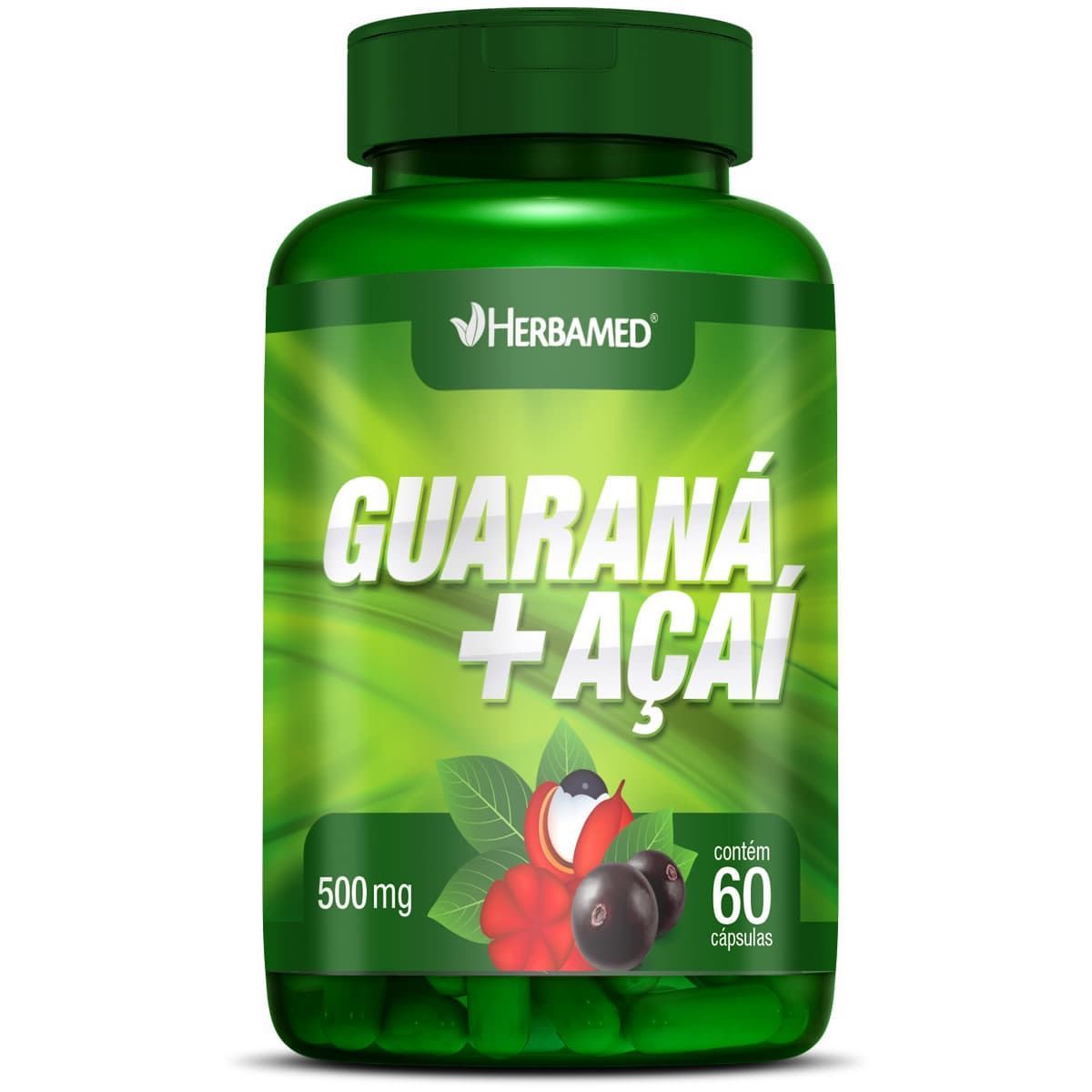 Guarana + A�a� - 60 C�psulas - Herbamed