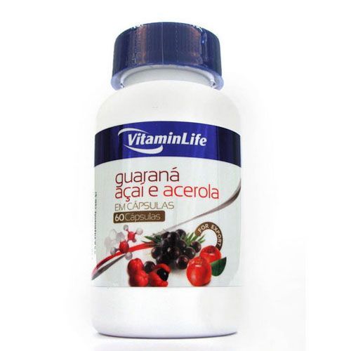 Guaran�, a�ai e acerola em c�psulas Farma - 60 c�psulas - VitaminLife