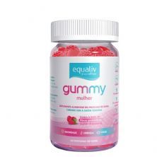 Gummy Mulher - 60 Gomas Framboesa - Equaliv