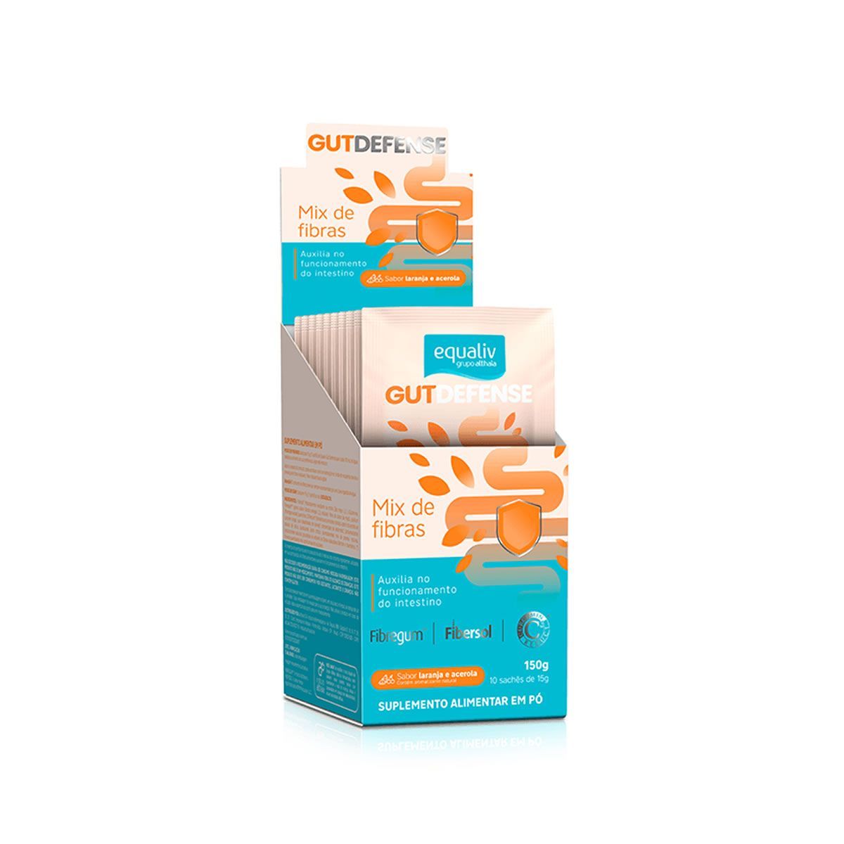 Gut Defense - 10 Sach�s 15g Laranja e Acerola - Equaliv