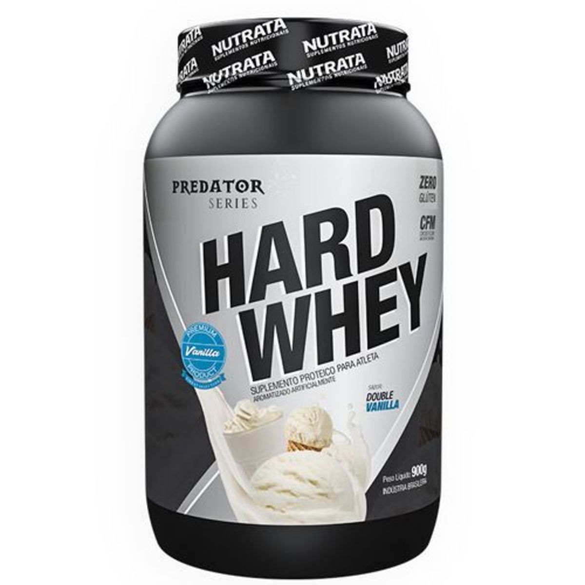 Hard Whey - 900g Double Vanilla - Nutrata*** TAMPA E LACRE INTERNO *** Data Venc. 28/02/2022