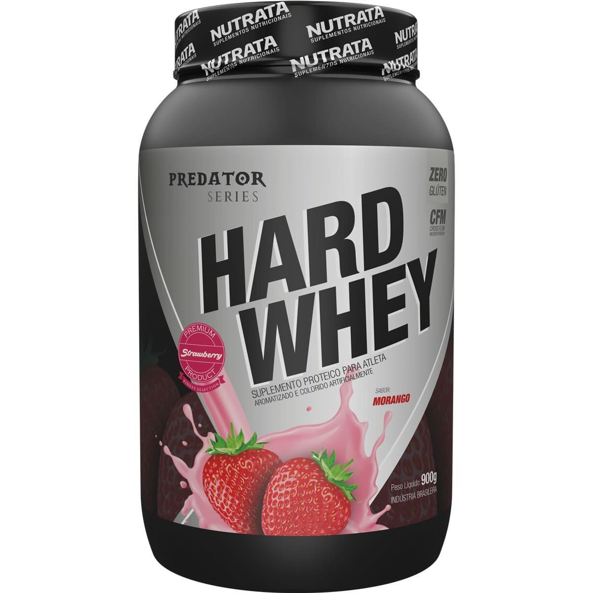 Hard Whey - 900g Morango - Nutrata