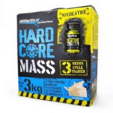 Hardcore Mass com Creatina Hardcore Series - 3000g + 60 c�psulas Baunilha - Atlhetica